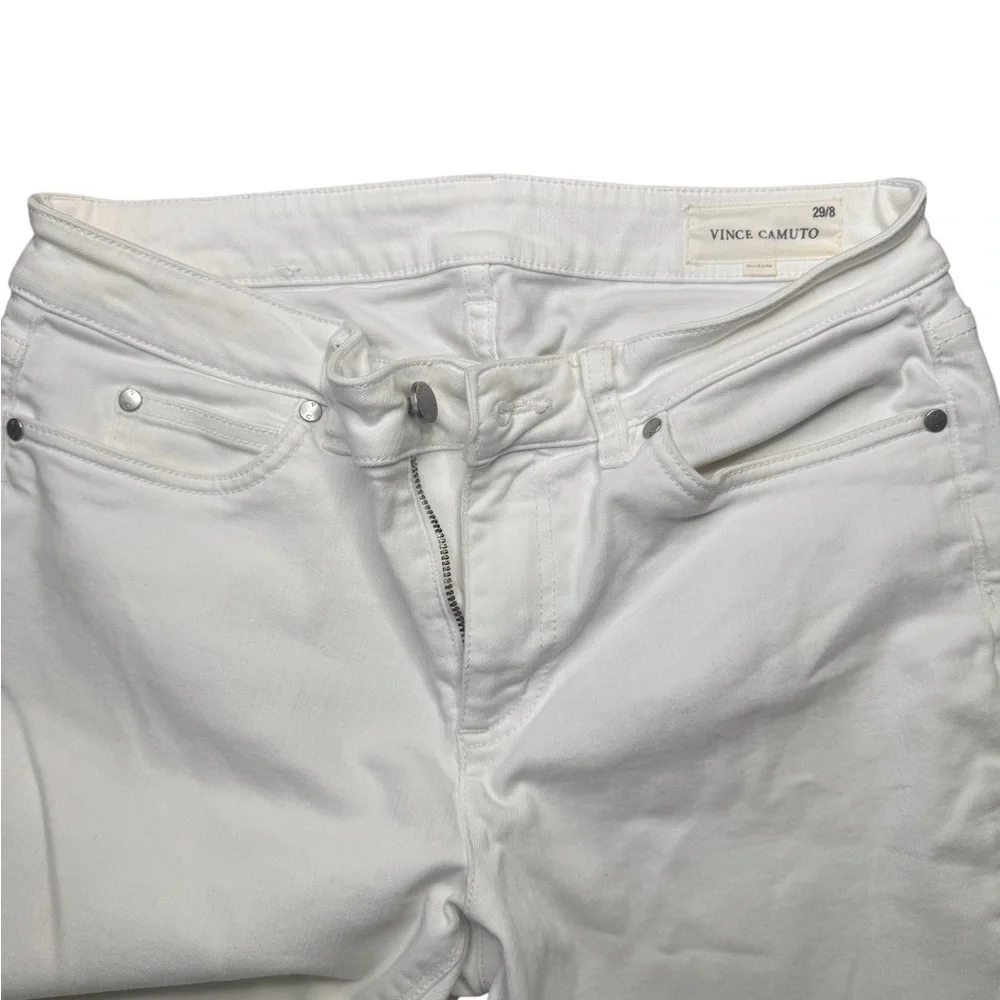 Vince Camuto White Cropped Ankle Jeans